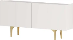 Albina Konsole | 100 % MELAMIN | Weiß, Gold