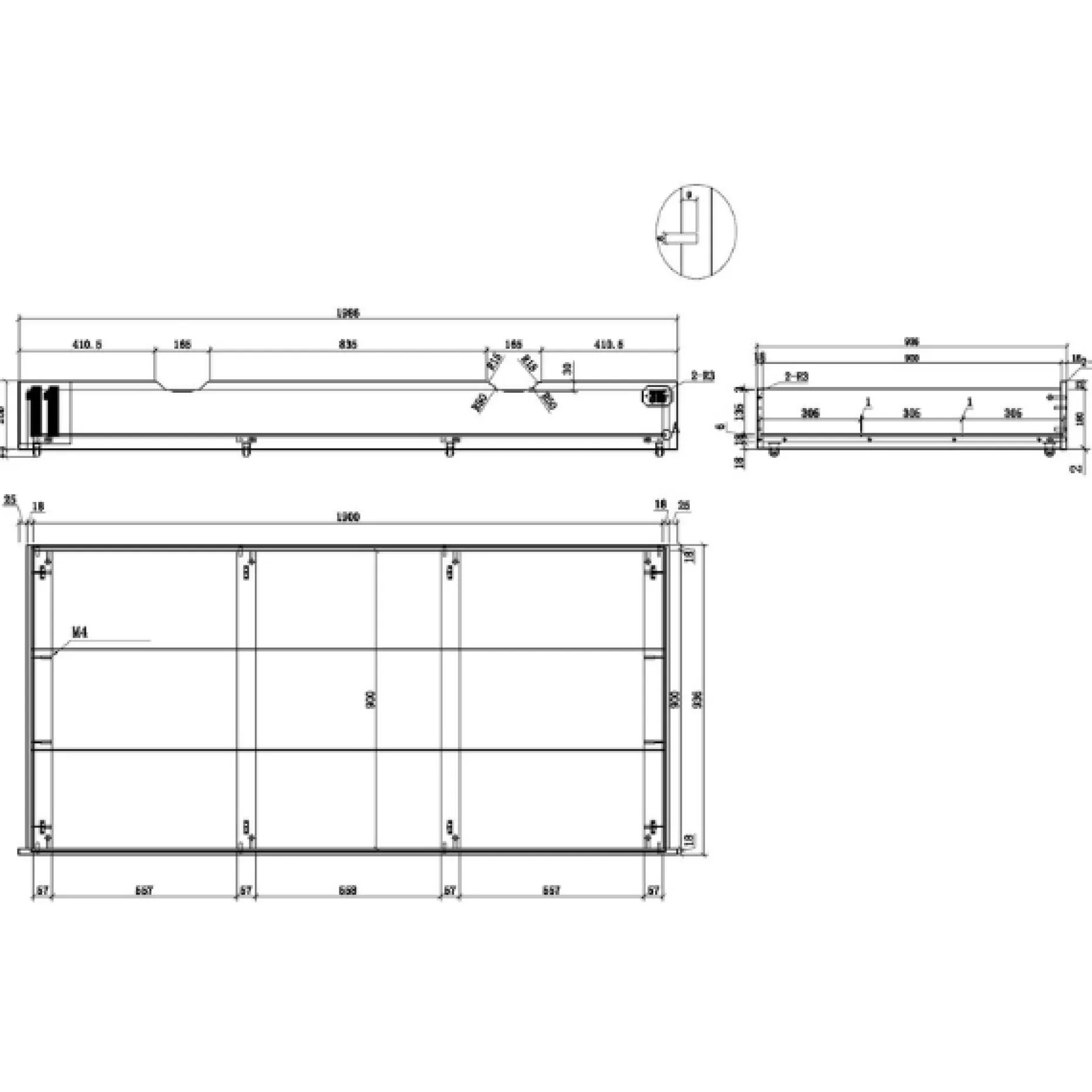 AlexKinderzimmer : Bett 90x200cm Bettschublade, Nachttisch - Kiefernholz