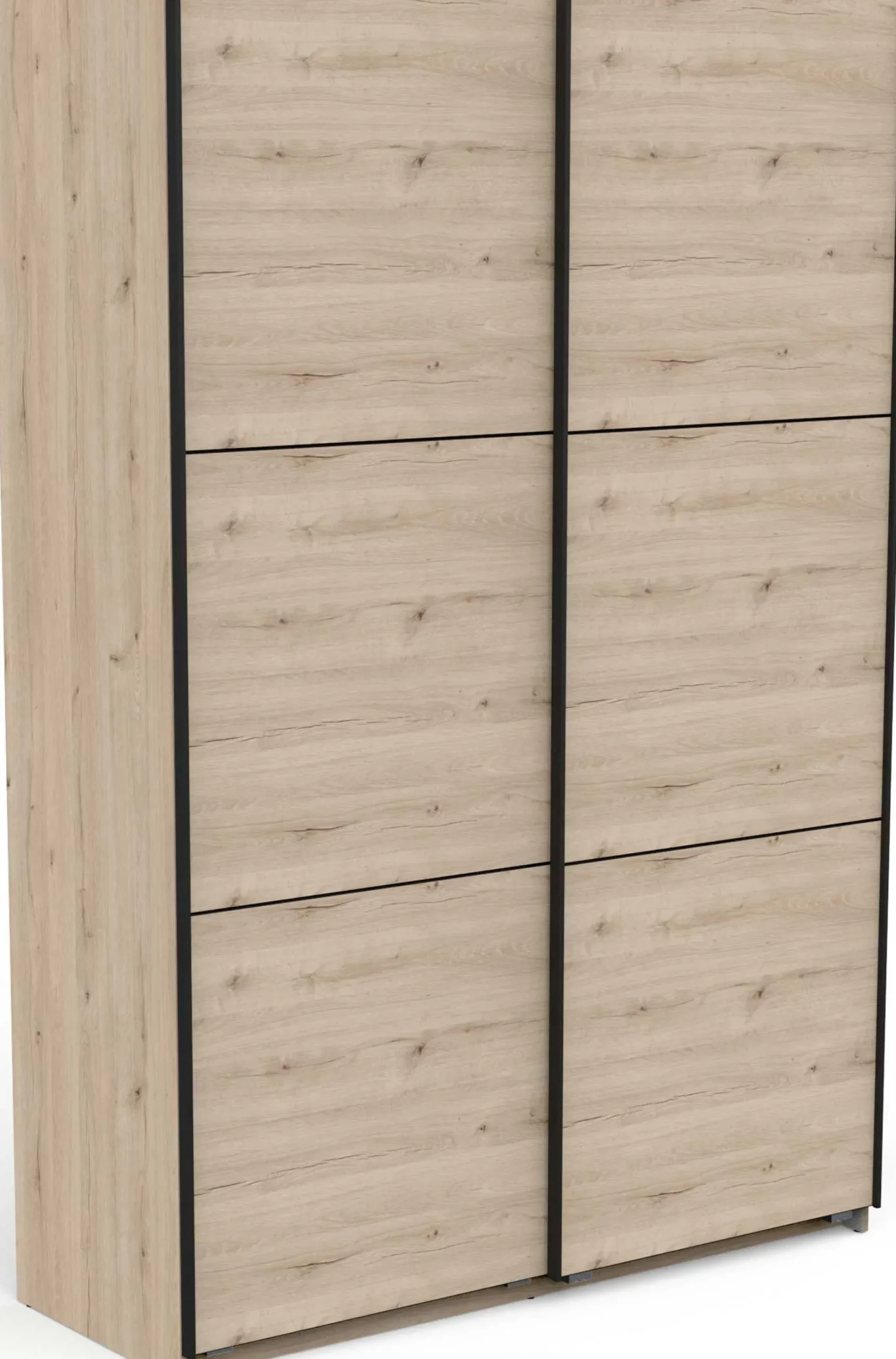 Alhambra Kleiderschrank - 148x60x223,70 cm - Braun/ Spanplatte