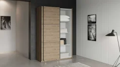 Alhambra Kleiderschrank - 148x60x223,70 cm - Braun/ Spanplatte