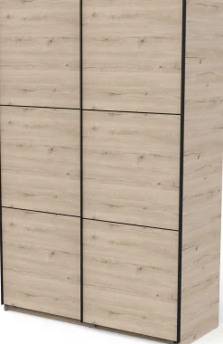 Alhambra Kleiderschrank - 148x60x223,70 cm - Braun/ Spanplatte