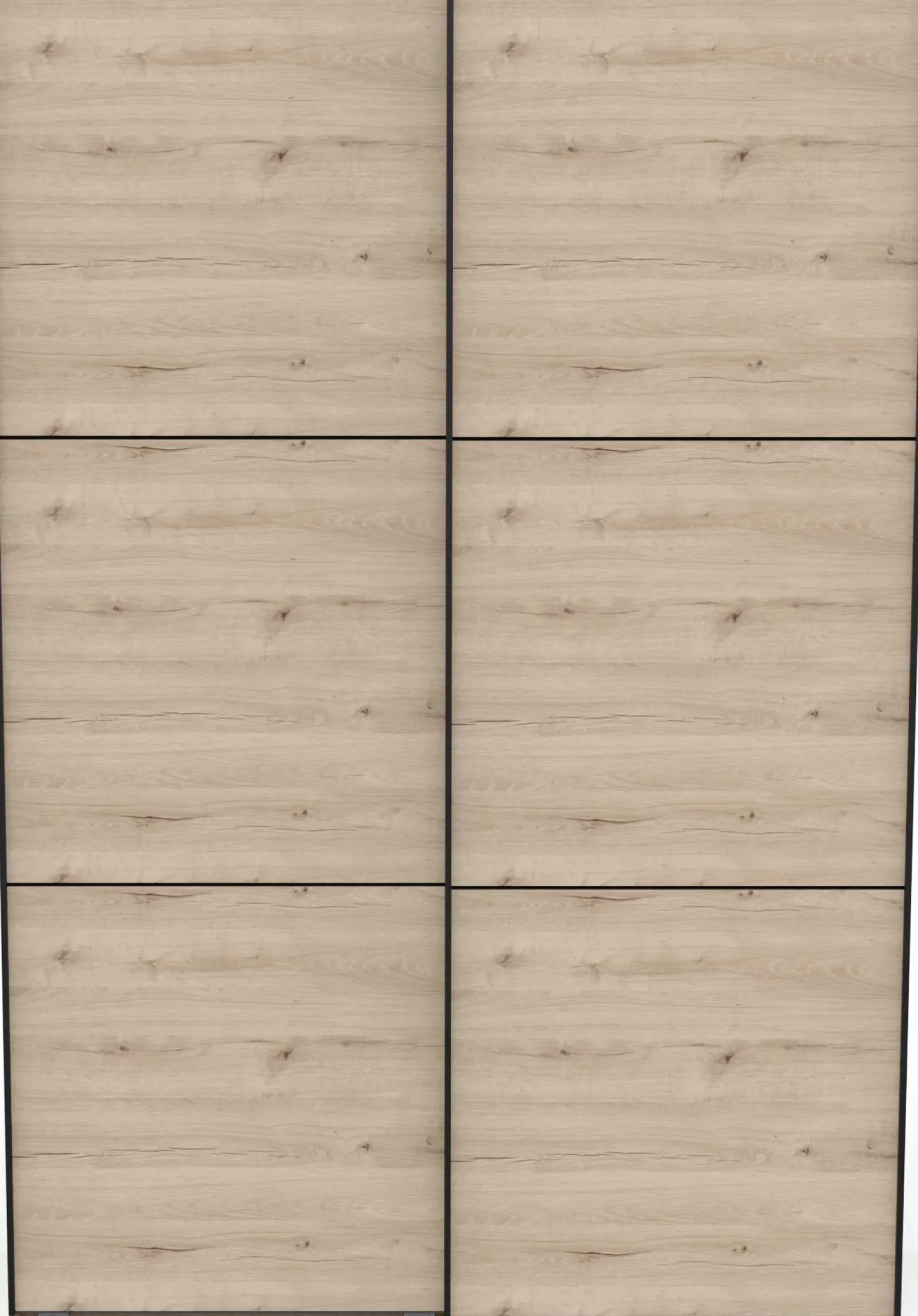 Alhambra Kleiderschrank - 148x60x223,70 cm - Braun/ Spanplatte