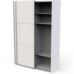Alhambra Kleiderschrank - 148x60x223,70 cm - Weiß/Spanplatte