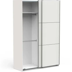 Alhambra Kleiderschrank - 148x60x223,70 cm - Weiß/Spanplatte