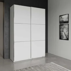 Alhambra Kleiderschrank - 148x60x223,70 cm - Weiß/Spanplatte