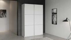 Alhambra Kleiderschrank - 148x60x223,70 cm - Weiß/Spanplatte