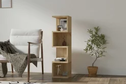 Alin Bücherregal | 100 % MELAMIN | Saphir-Eiche