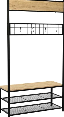 Alizee Kleiderschrank - 100x40x180cm - Eiche Dekor/schwarz