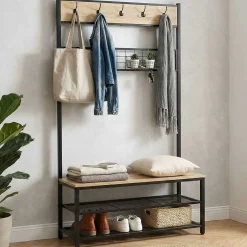 Alizee Kleiderschrank - 100x40x180cm - Eiche Dekor/schwarz