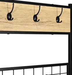 Alizee Kleiderschrank - 100x40x180cm - Eiche Dekor/schwarz