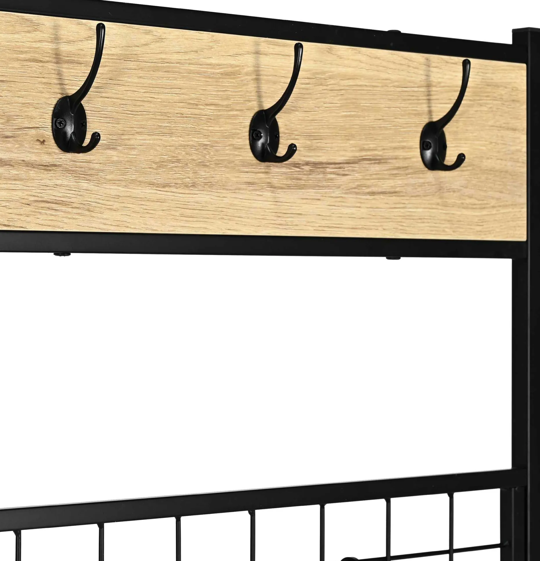 Alizee Kleiderschrank - 100x40x180cm - Eiche Dekor/schwarz