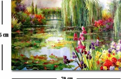 Emob Alkmene Dekoratives Leinwandbild | Holzrahmen | 45 x 70 cm