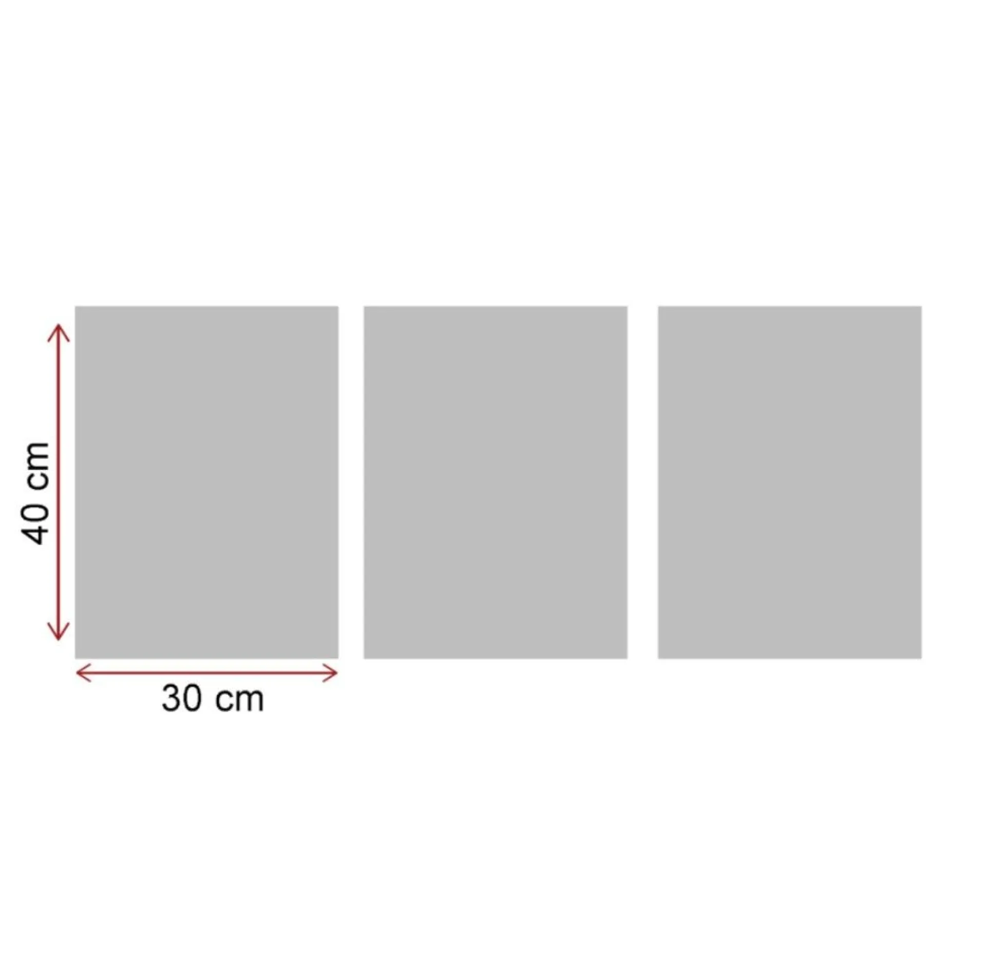 Emob Alkmene Dekoratives MDF-Gemälde (3-teilig) | 100 % MDF | 94 x 40 cm