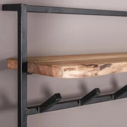 AllistairWandgarderobe - Akazie/Metall