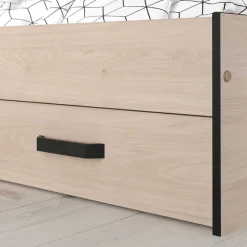 AlmaKinderzimmer : Bett 90x200cm, Nachttisch, Schreibtisch - Eiche Dekor