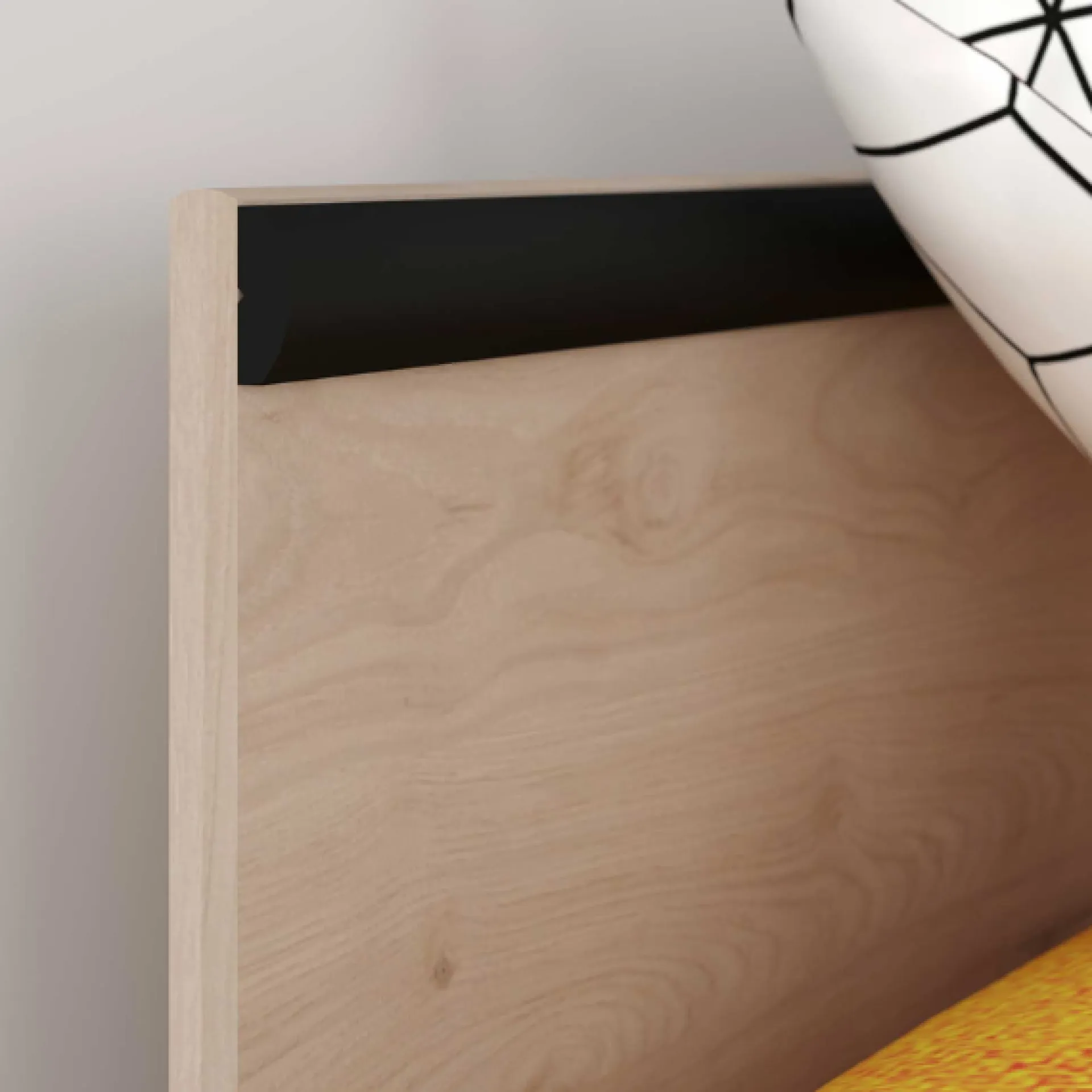 Kinder Parisot AlmaKinderzimmer : Bett 90x200cm, Nachttisch, Kommode - Eiche Dekor