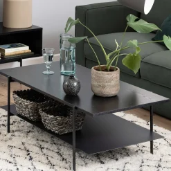Emob Angus Rechteckiger Couchtisch - Esche Melamin | 115x60x40cm