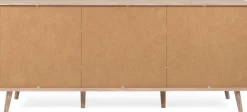 Anrichte Bilal 150cm 3 Türen - Eiche/rafia
