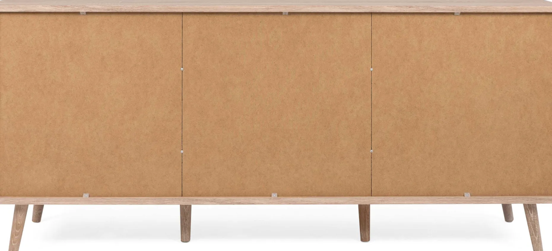 Anrichte Bilal 150cm 3 Türen - Eiche/rafia