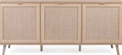 Anrichte Bilal 150cm 3 Türen - Eiche/rafia