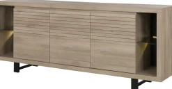 Anrichte Clive 220cm - Eiche/schwarz