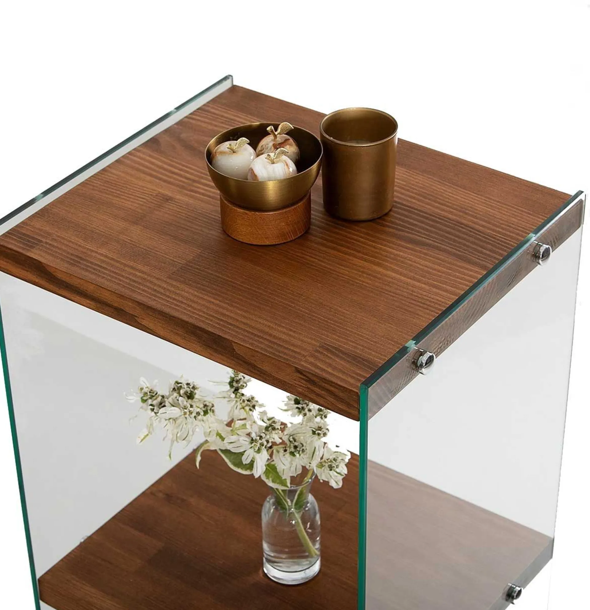 Emob Aqua 3 Bücherregal | GEHÄRTETES GLAS | Natürlich
