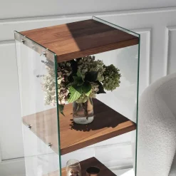 Emob Aqua 3 Bücherregal | GEHÄRTETES GLAS | Natürlich