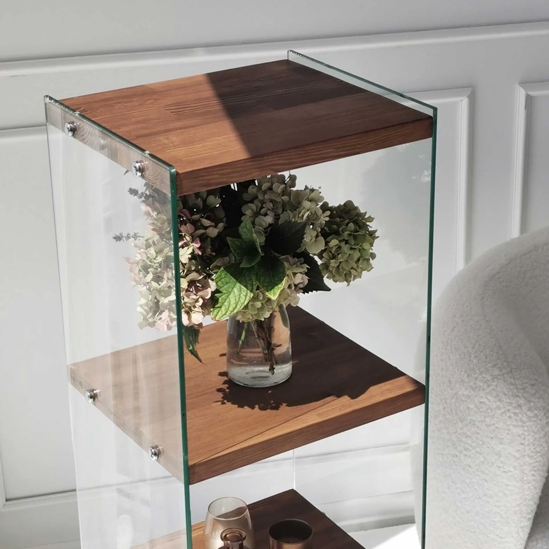 Emob Aqua 3 Bücherregal | GEHÄRTETES GLAS | Natürlich