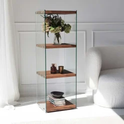 Emob Aqua 3 Bücherregal | GEHÄRTETES GLAS | Natürlich