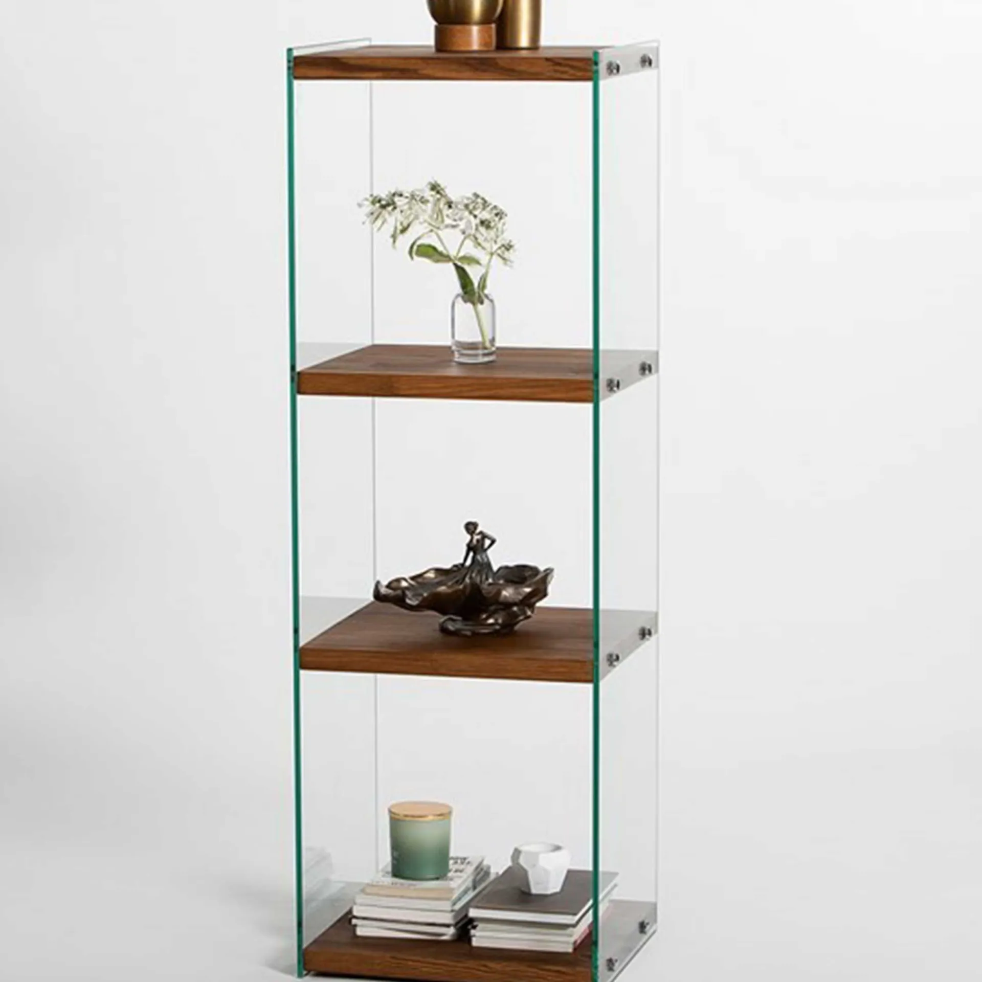 Emob Aqua 3 Bücherregal | GEHÄRTETES GLAS | Natürlich