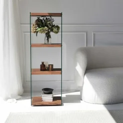 Emob Aqua 3 Bücherregal | GEHÄRTETES GLAS | Natürlich