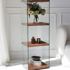 Emob Aqua 3 Bücherregal | GEHÄRTETES GLAS | Natürlich