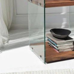 Emob Aqua 3 Bücherregal | GEHÄRTETES GLAS | Natürlich