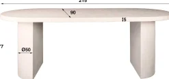 Emob Arch Stone 215 cm Esstisch: Marmorverbundstoff, modernes Design