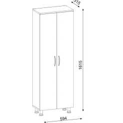 Arizona Badezimmerschrank | 100 % MELAMIN | Weiß