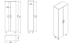 Arizona Badezimmerschrank | 100 % MELAMIN | Weiß