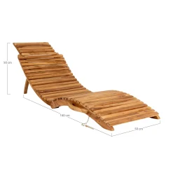 House Nordic Arrieta Sonnenliege aus Teakholz Natur