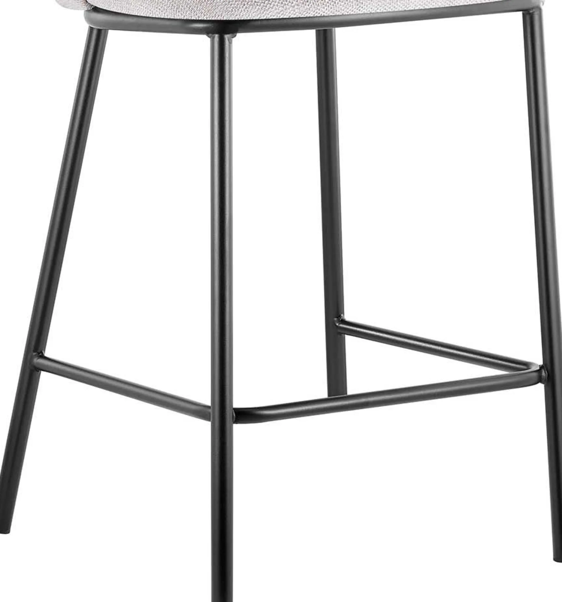 Rousseau Arthur" farbener Stoff-Thekenstuhl | Metallbeine | 88.5x53x50.5cm