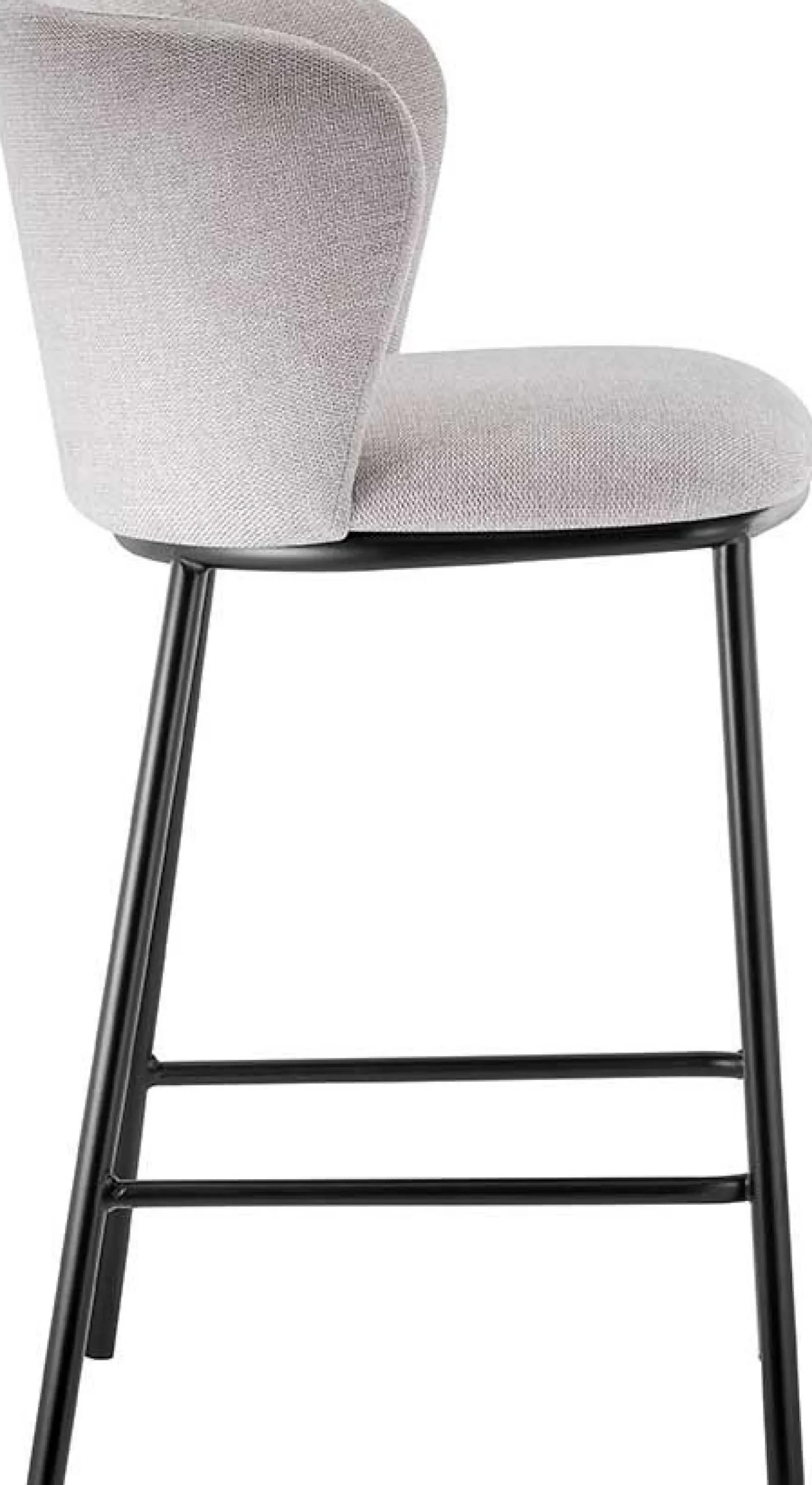 Rousseau Arthur" farbener Stoff-Thekenstuhl | Metallbeine | 88.5x53x50.5cm