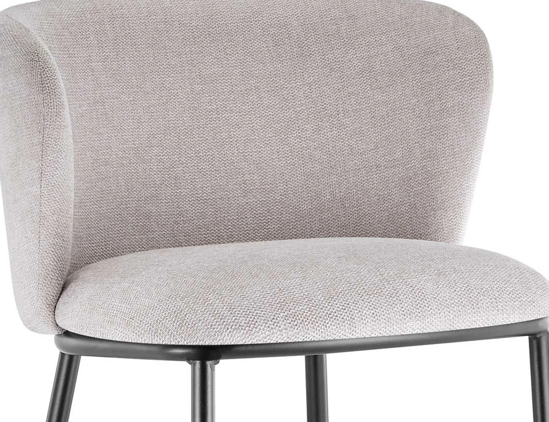 Rousseau Arthur" farbener Stoff-Thekenstuhl | Metallbeine | 88.5x53x50.5cm