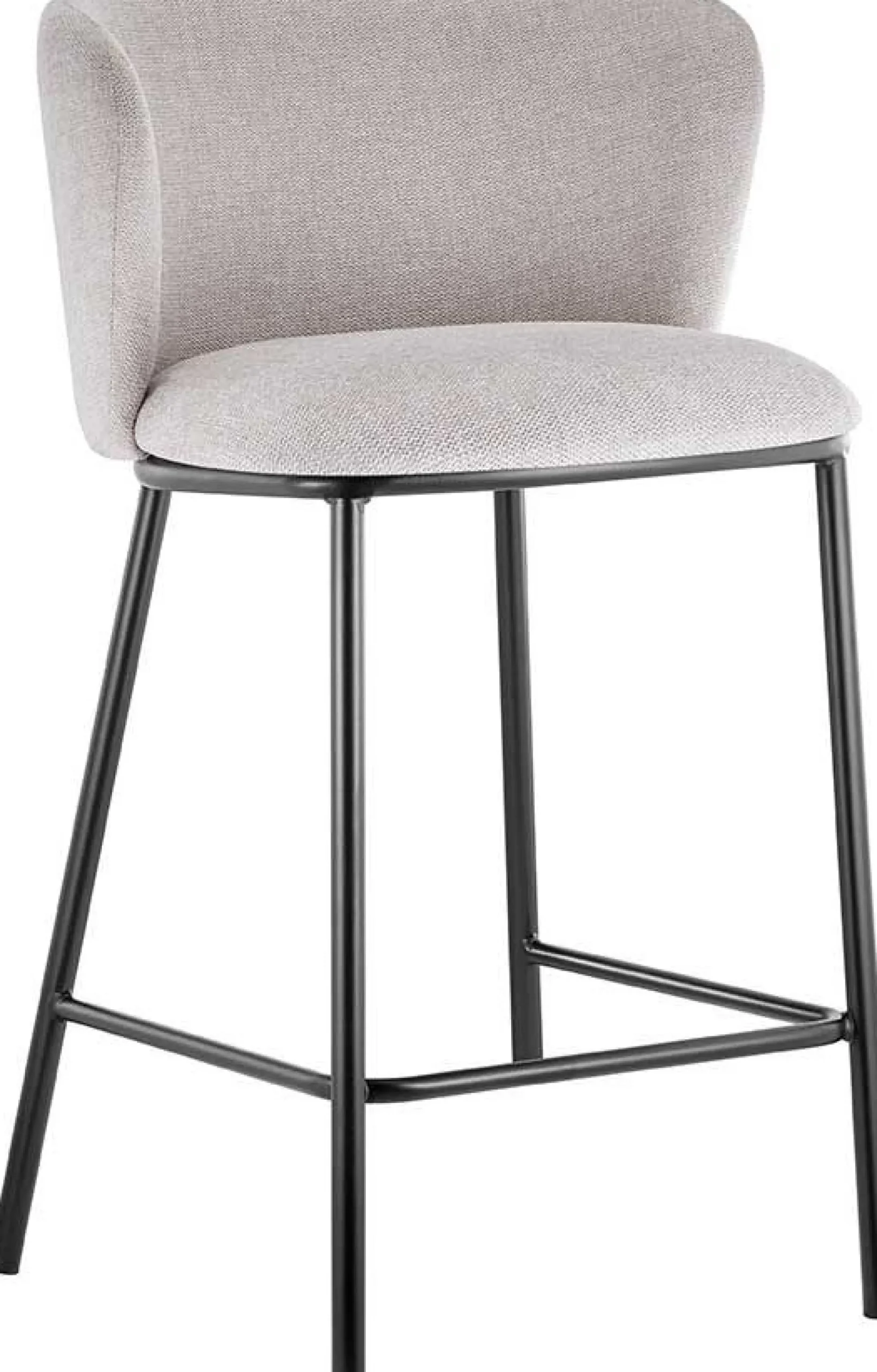 Rousseau Arthur" farbener Stoff-Thekenstuhl | Metallbeine | 88.5x53x50.5cm