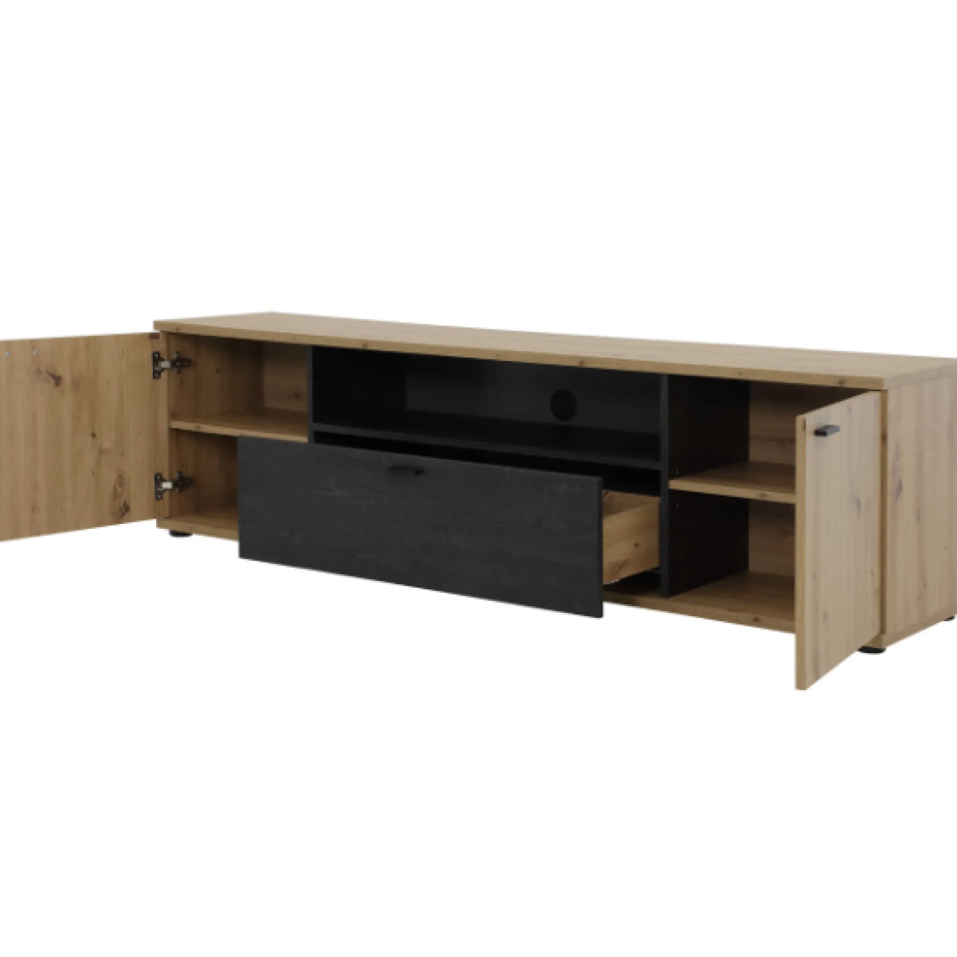 Atnalta TV-Schrank 180x40 cm-Handwerklich/gebranntes Holz
