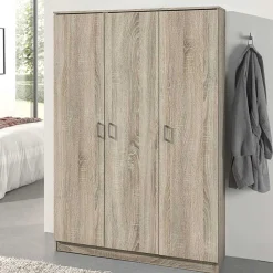 Aufbewahrungsschrank Ray 120cm mit 3 Türen und 4 Einlegeböden - Sonoma Eiche