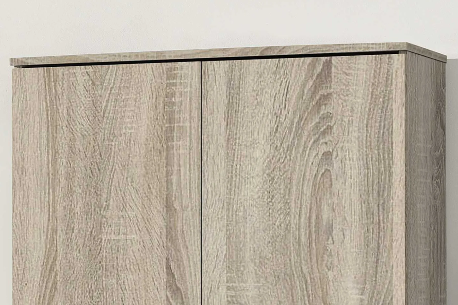 Aufbewahrungsschrank Ray 80cm mit 2 Türen und 4 Einlegeböden - Sonoma Eiche