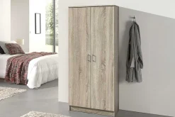Aufbewahrungsschrank Ray 80cm mit 2 Türen und 4 Einlegeböden - Sonoma Eiche