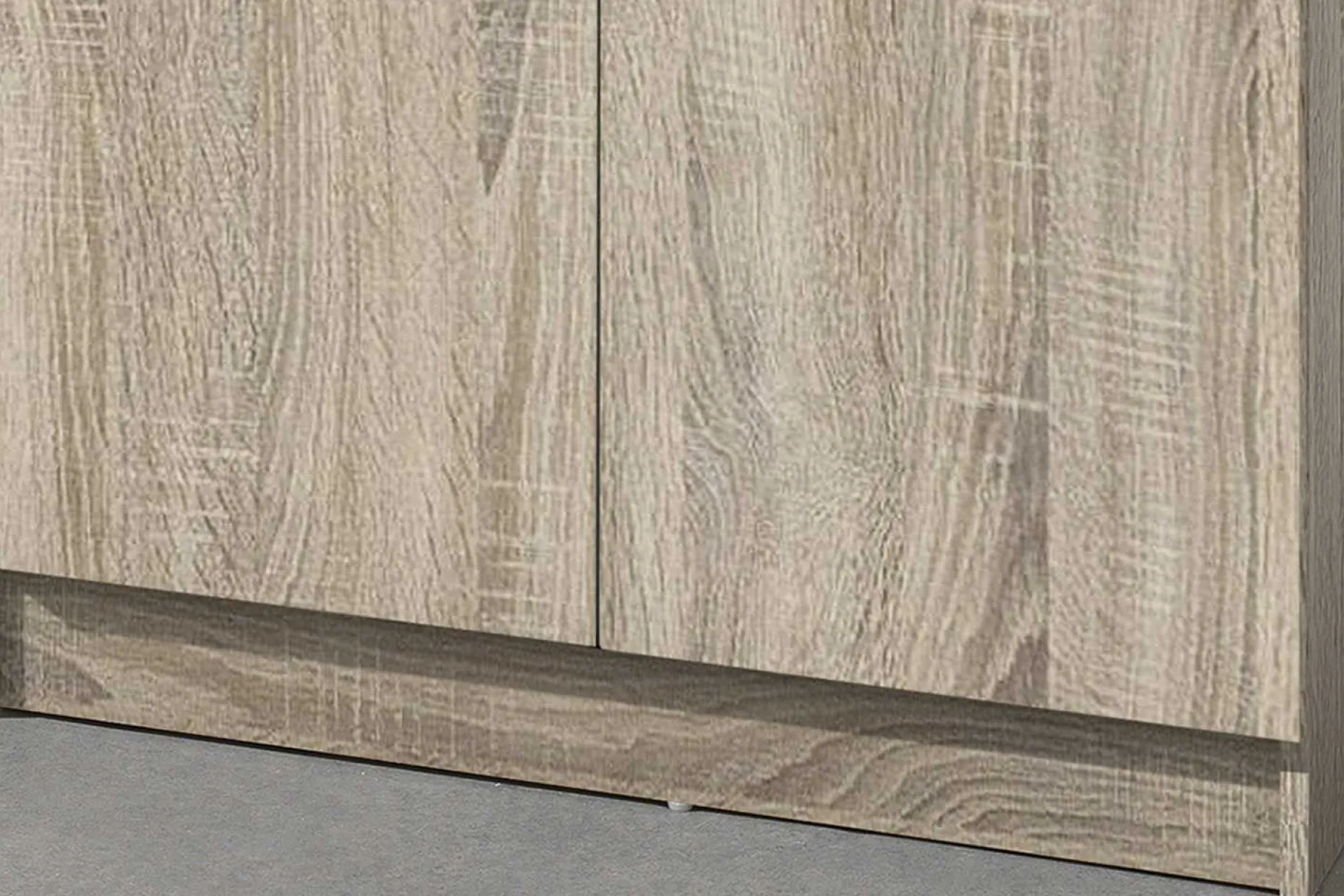 Aufbewahrungsschrank Ray 80cm mit 2 Türen und 4 Einlegeböden - Sonoma Eiche