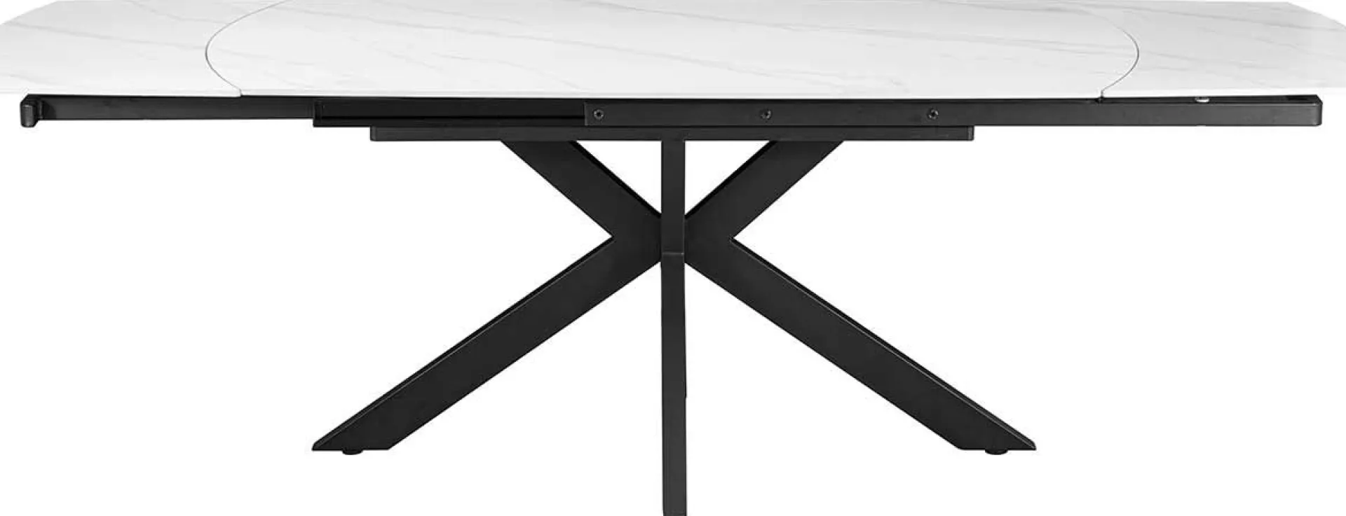Rousseau Ausziehbarer Esstisch Aries - 160/240x90x77cm - gesinterter Stein - Marmor