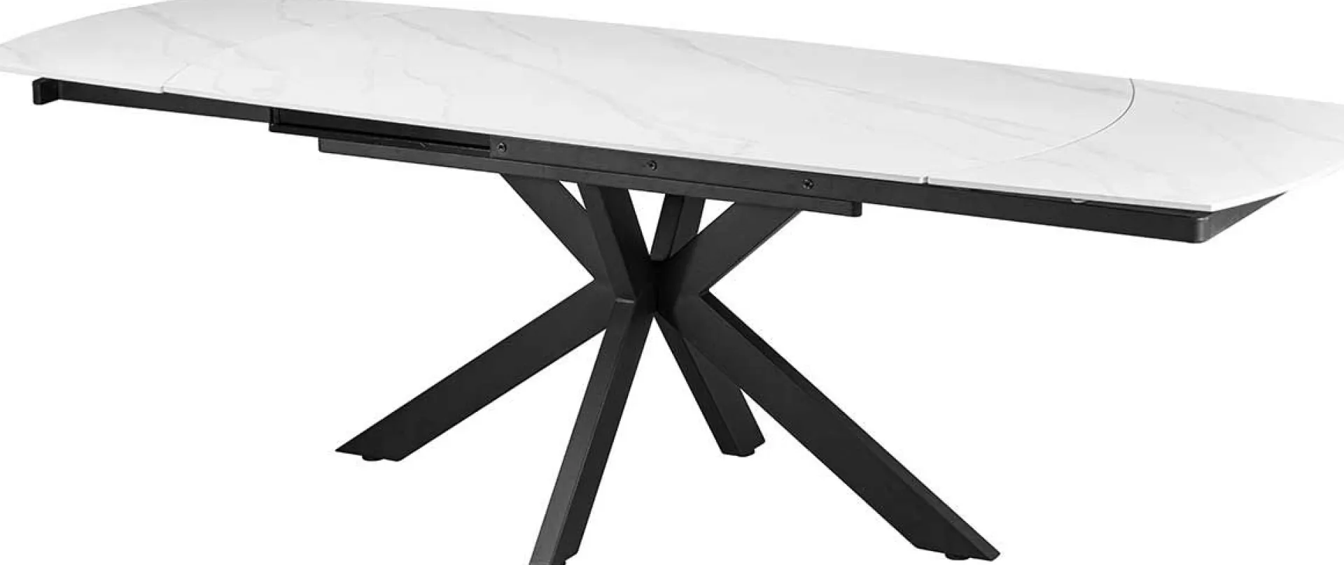 Rousseau Ausziehbarer Esstisch Aries - 160/240x90x77cm - gesinterter Stein - Marmor