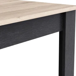 CBA Ausziehbarer Esstisch Aubrey - 170-230x90x77cm - Eiche Dekor/schwarz