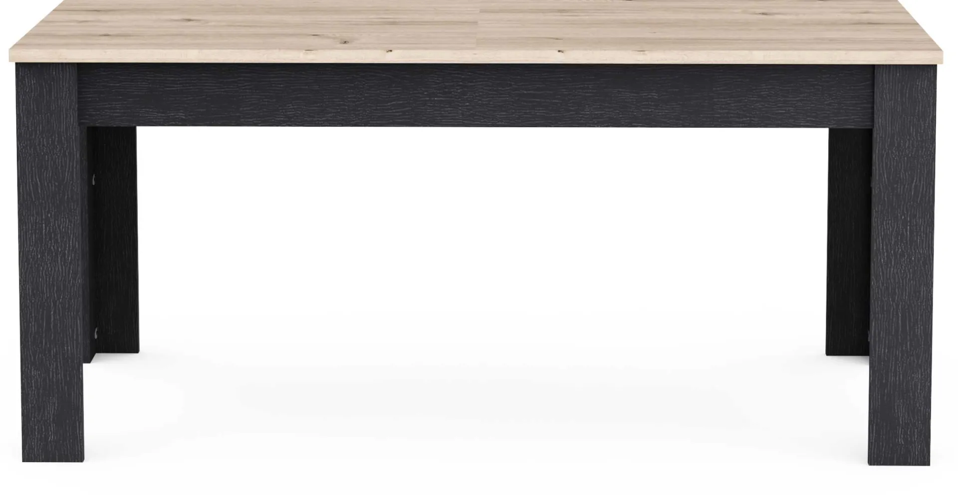 CBA Ausziehbarer Esstisch Aubrey - 170-230x90x77cm - Eiche Dekor/schwarz